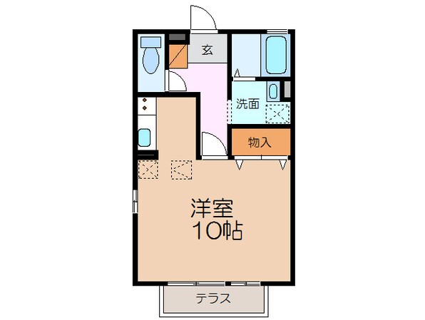 寺の下 徒歩2分 1階の物件間取画像